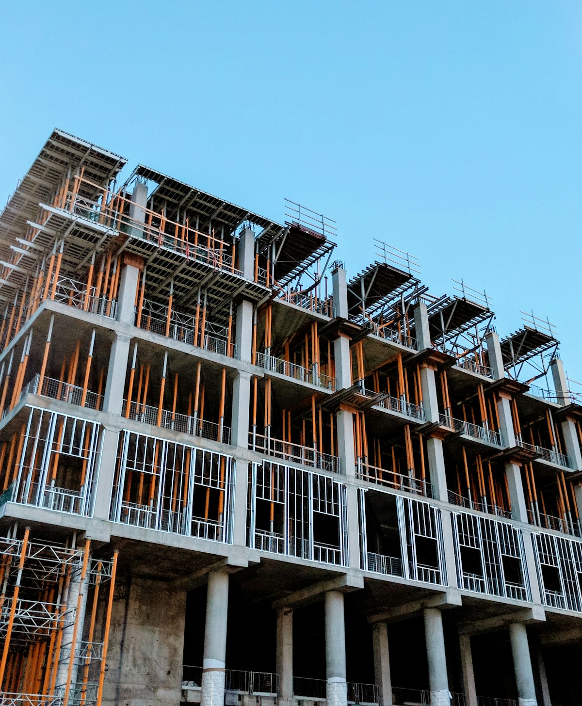 Modern residential high-rise towers under construction in the Dominican Republic